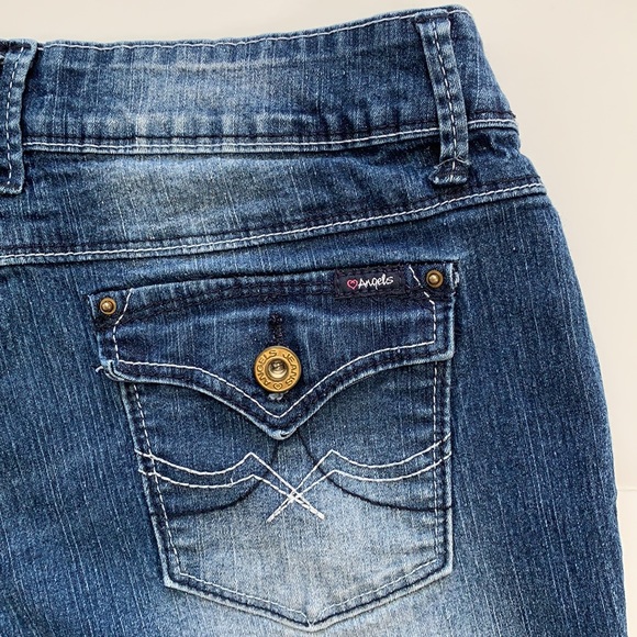 ANGELS Dark Blue with White Stonewash Jeans - Picture 9 of 12